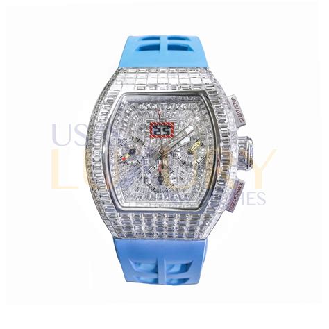 richard mille blue diamond|richard mille iced out.